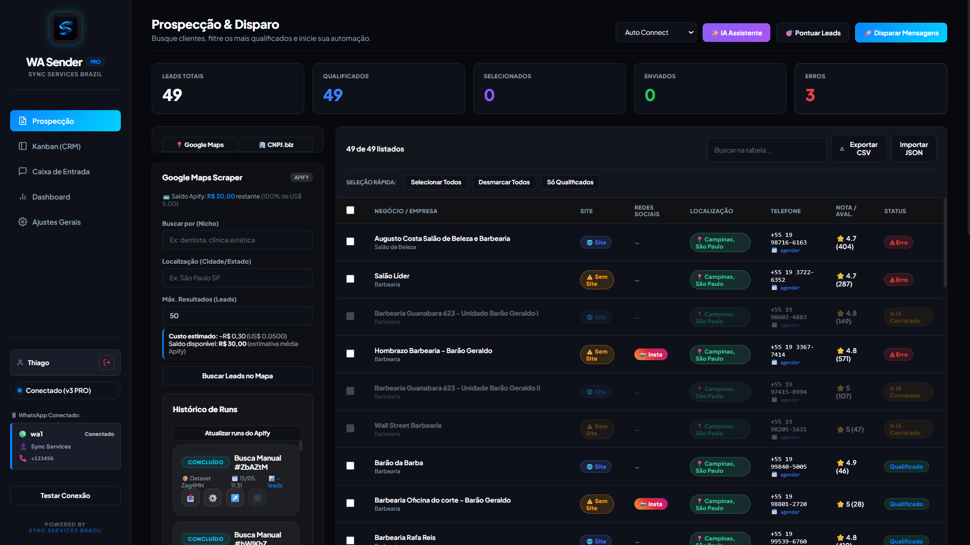 WaSender — Sync Services